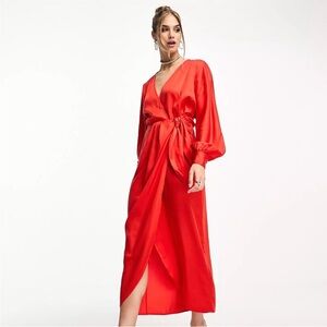 & Other Stories Vibrant Red Dress